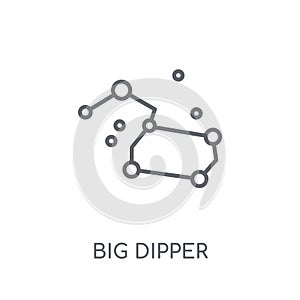 Big dipper linear icon. Modern outline Big dipper logo concept o