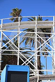 Big Dipper train ride In Melbourne VIC Australia on a sunny blue sky day