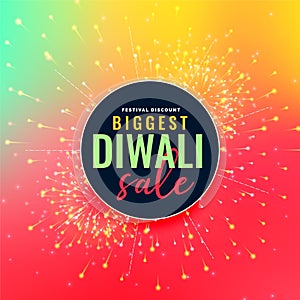 Big diwali festival sale colorful background design