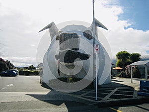 Big Dog and Sheep. Tirau, New Zealand.