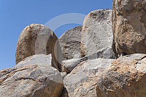 big Dolerite boulders in desert, near Hobas, Namibia