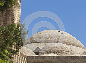 Big dome of Toki Zargaron in Bukhara - Uzbekistan. Central Asia