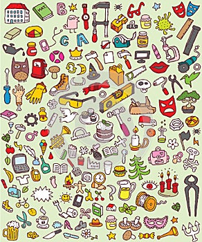 Big Doodle Icons Set