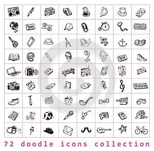 Big doodle set, collection icon, .