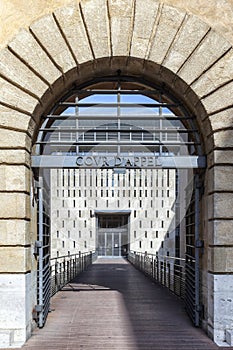 Big door of the court of appeal in Aix en Provence