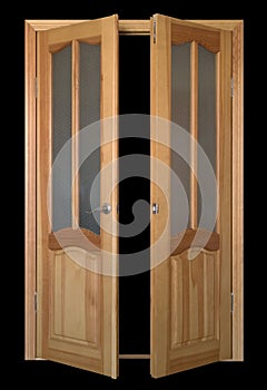 Big door over black opened