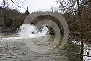 big double waterfall of the Elz