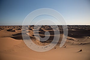 Dunes in the sahara desert, Morocco photo