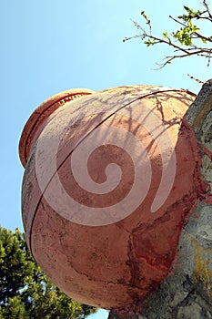 Big earthenware jar, provencal style