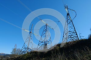 Big electric power transmission towers