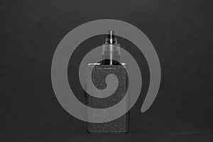 big electronic cigarettes isolated on black background.