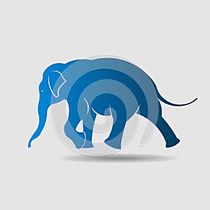 Big Elephant image logo in Walking movement.