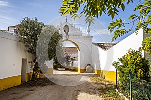 Big entrance to one of traditional farms in Alentejo  Portugal