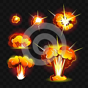 Big explosion - modern vector realistic isolated clip art