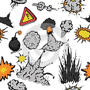 Big explosions background