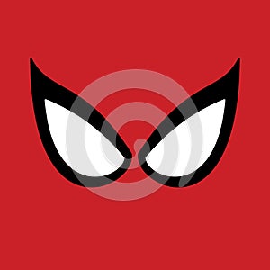 Big eyes. Superhero vector Mask