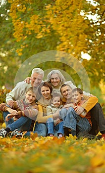 Big family having fun