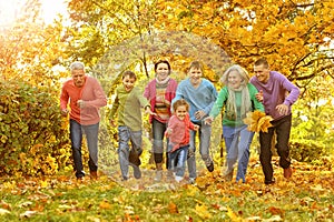 Big family having fun