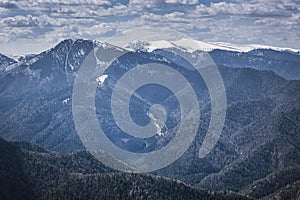 Big Fatra mountains from Lysec hill, Slovakia