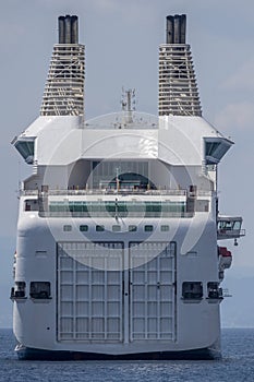 Big ferry transporter ship