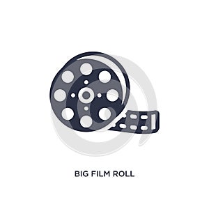 big film roll icon on white background. Simple element illustration from cinema concept