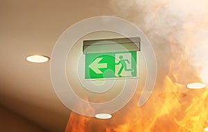 Big fire in office building