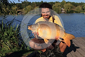 Big fish capture by fishing photo