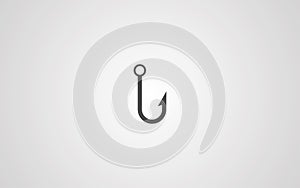 Fish hook vector icon sign symbol