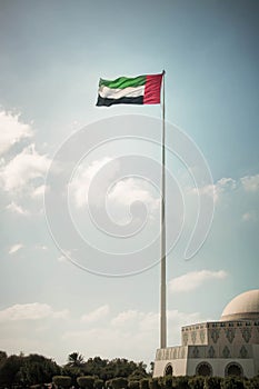 Big flag of UAE photo