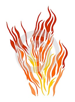 Big flame vector illustration