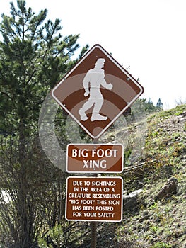 Big Foot Crossing Sign