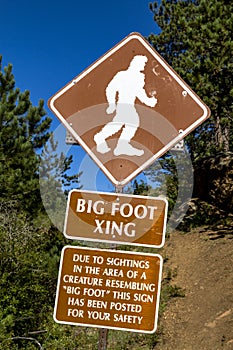 Big Foot Crossing Sign