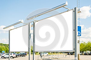 Big Format Advertisement White Mockup Billboards Shopping Mall