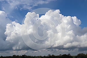 Big forming cloud formations before a storm