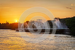 Fountain near a river in Guayaquil photo