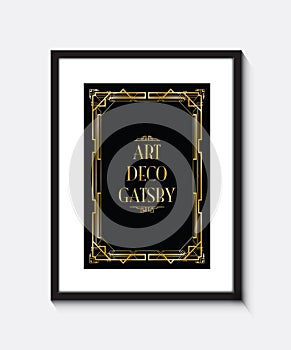 Big gala ball art deco background