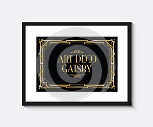 Big gala ball art deco background