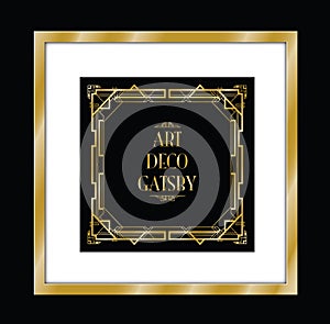 Big gala ball art deco background