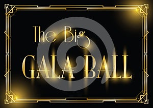 Big gala ball art deco background photo