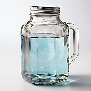 big gallon of water on white background