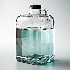 big gallon of water on white background