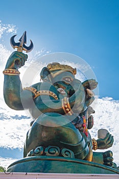 Big Ganesha statue and Hindu god,Thailand,process color.