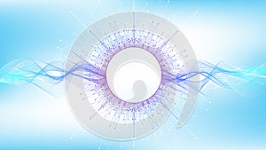 Big Genomic Data Visualization. DNA helix, DNA strand, DNA Test. CRISPR CAS9 - Genetic engineering. Molecule or atom