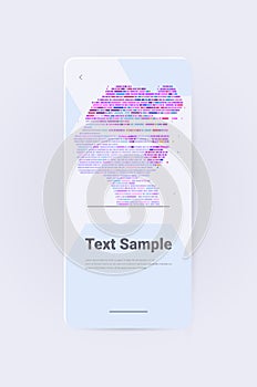 big genomic data with woman face genome sequence map horizontal vertical