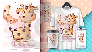 Big giraffe - poster and merchandising.