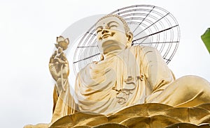 Big Gold Buddha in Dalat, Vietnam.