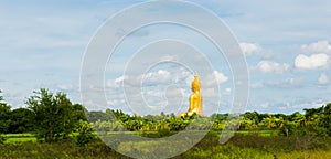 Big Golden Buddha statue at Wat Muang Temple angthong province