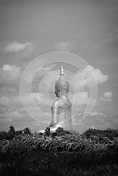 Big Golden Buddha statue at Wat Muang Temple angthong province