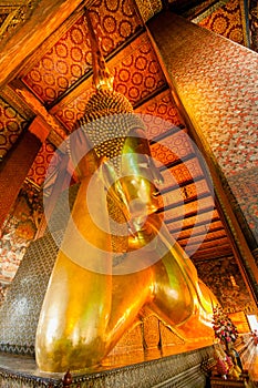 The Big golden Reclining Buddha