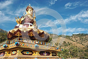 Big golden statue of Padmasambhava or Guru Rinpoche,India photo